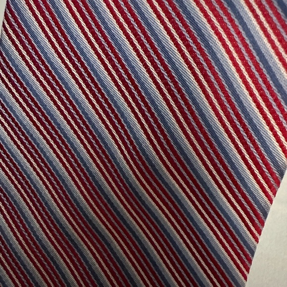 VALENTINO Valentie Striped Silk Tie - Picture 2 of 4